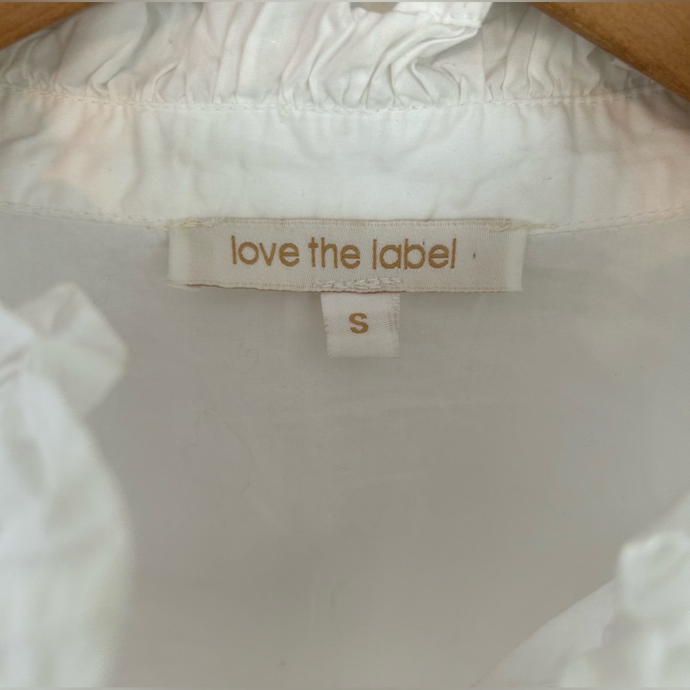 Anthropologie Love The Label Puff-Sleeved Lace Buttondown - Picture 13 of 15